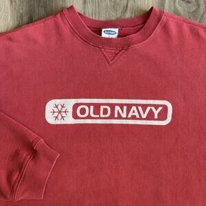 Vintage Old Navy Sweatshirt Mens Size XL Red Snowboarding Y2K